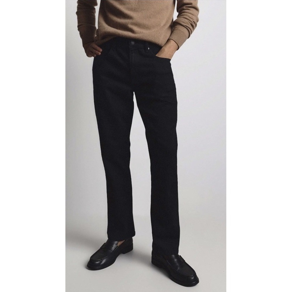 Quince‎ Men Warren Stretch Straight Jeans Pants Black 36X34